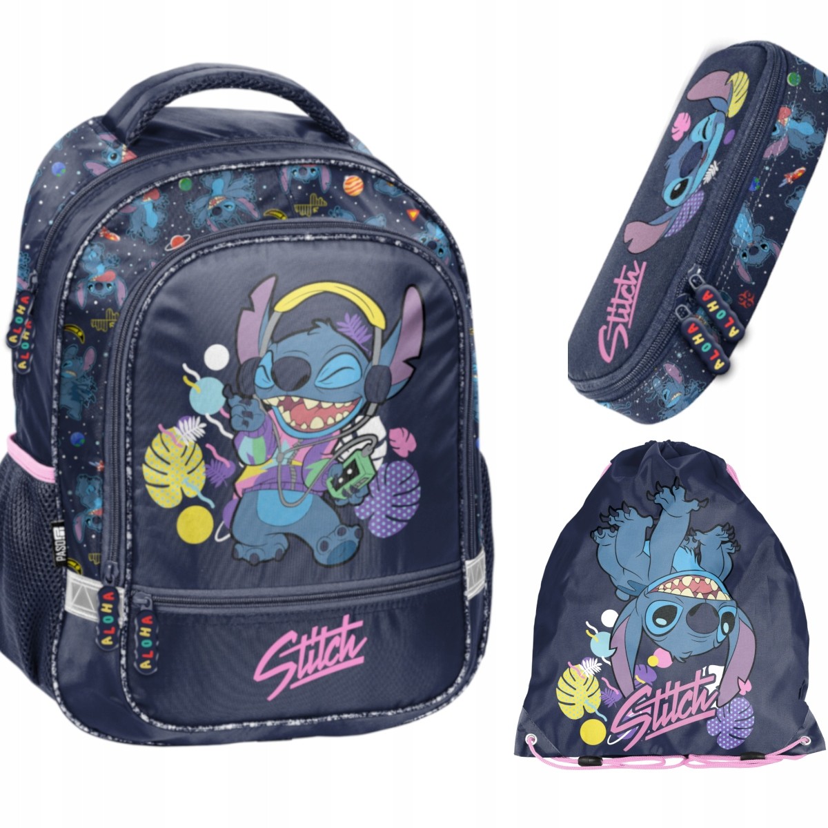 Lilo and Stitch Paso viackomorový školský batoh Shades of purple, Shades of blue, Multicolor 19 l